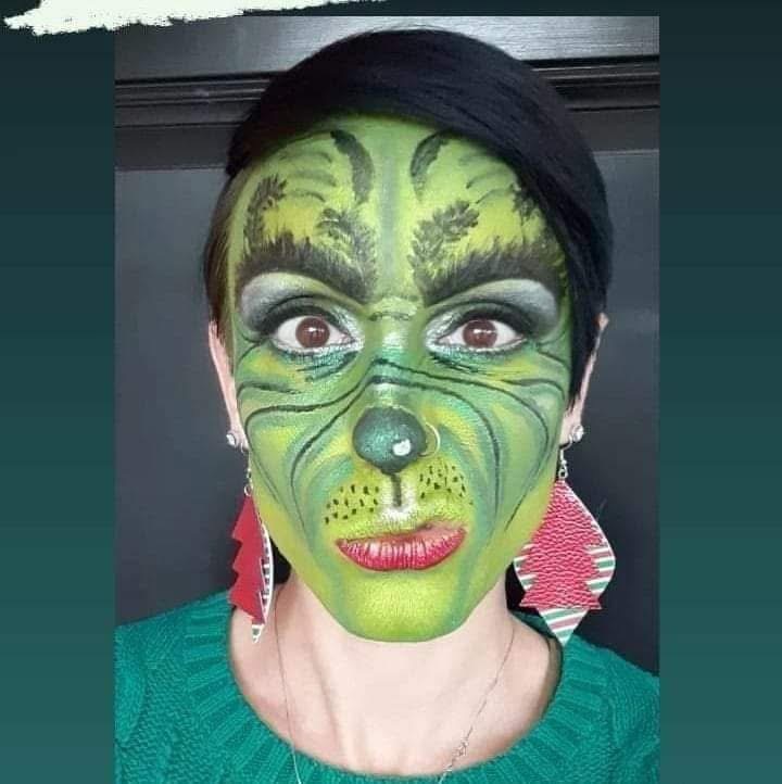 Grinch face paint
