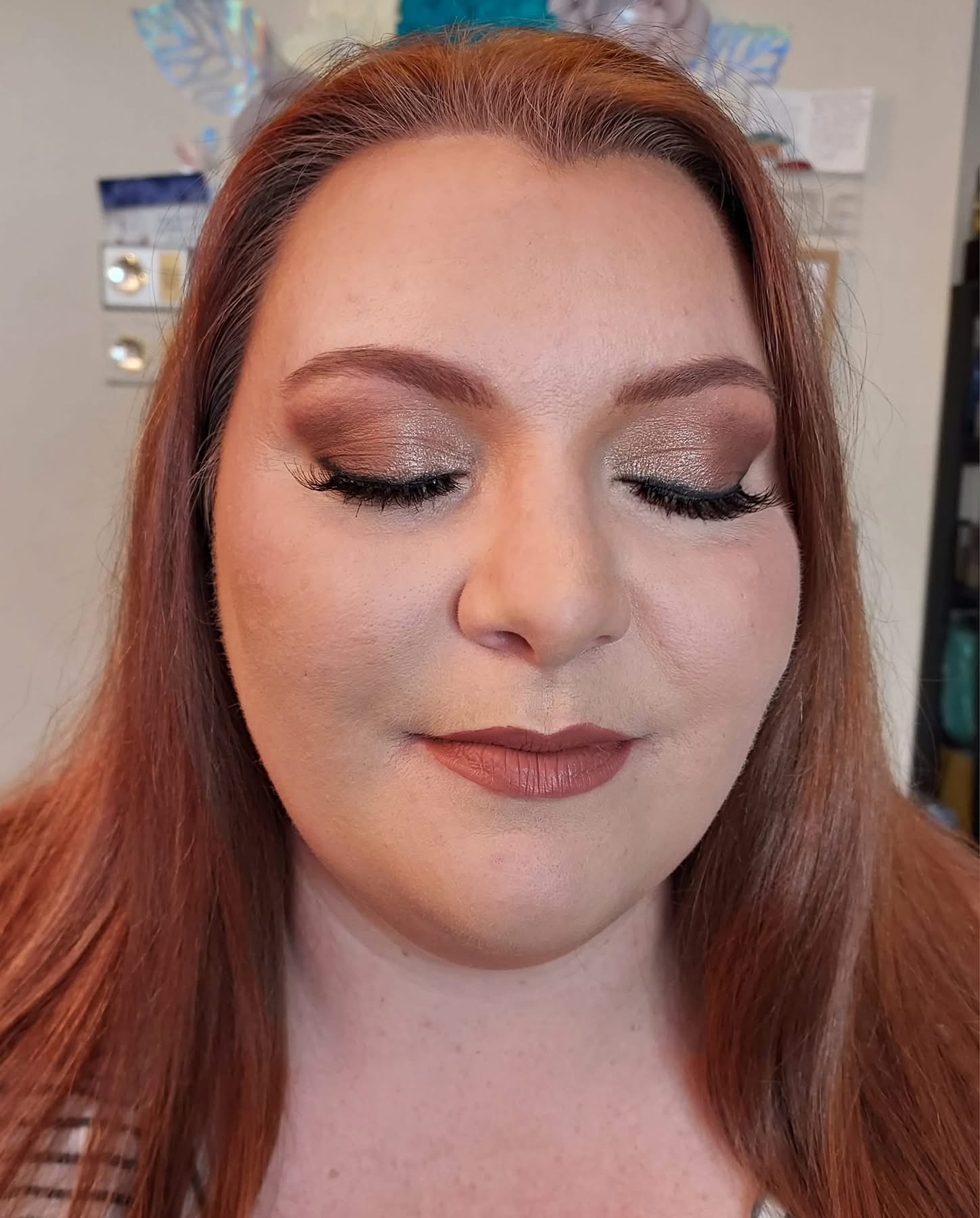 Glam makeup client, look 3