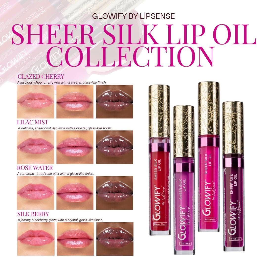 Glowify Sheer Silk Lip Oil collection
